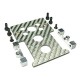 Carbon Fiber CNC Receiver Tray (SILVER) - T-REX 500 