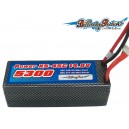 Lipo Billowy X5 5300mAh 50C 7.4V 2S pour voiture et bateau, Deans, fils avec fiche banane