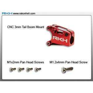 Mount poutre de queue 3mm CNC rouge pour Blade mCP X/V2