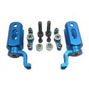 Precision CNC Blade Grips w/ Mixing Arms (BLUE) - Blade 400/3D